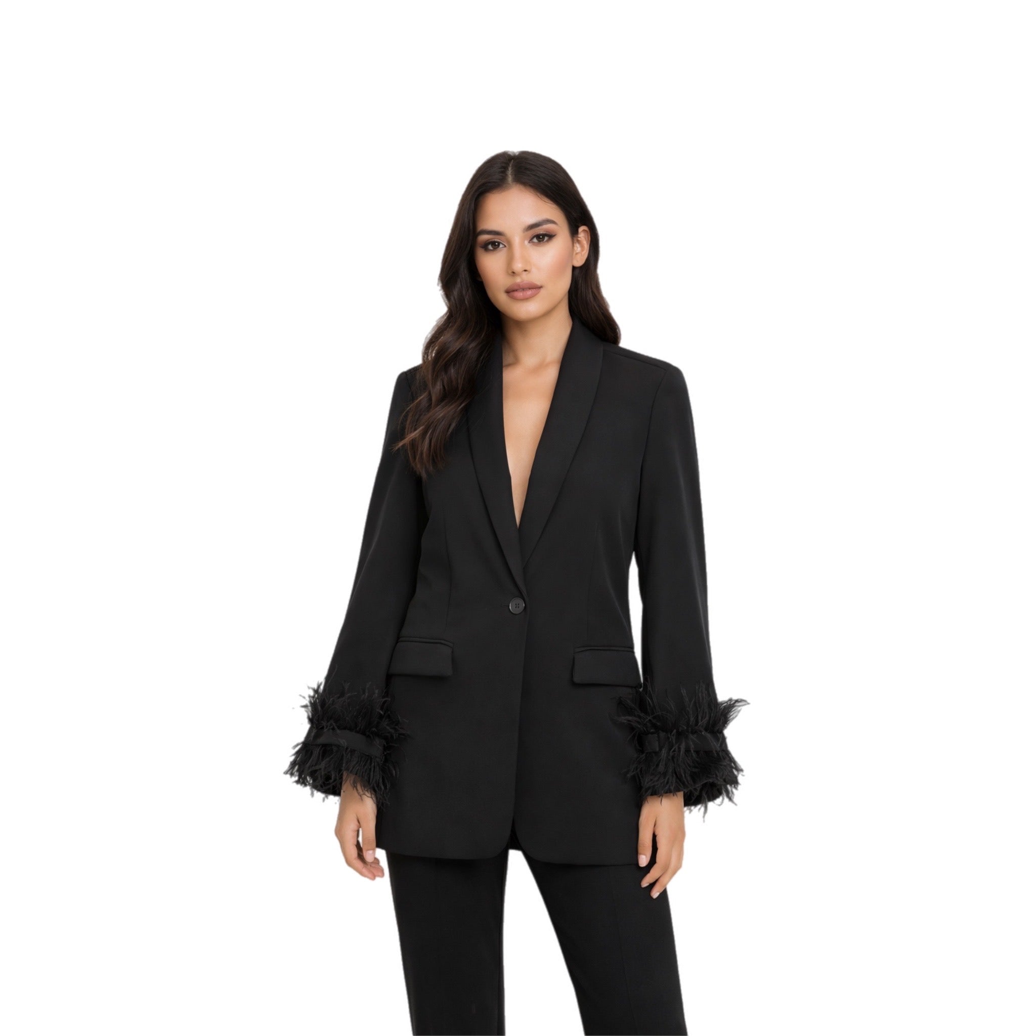 BLAZER BLACK FEATHERS JW